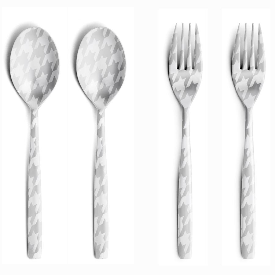 カトラリーセット Party DRESS 4本セット ステンレス カトラリーセット パーティードレス ペアセット 千鳥 | 