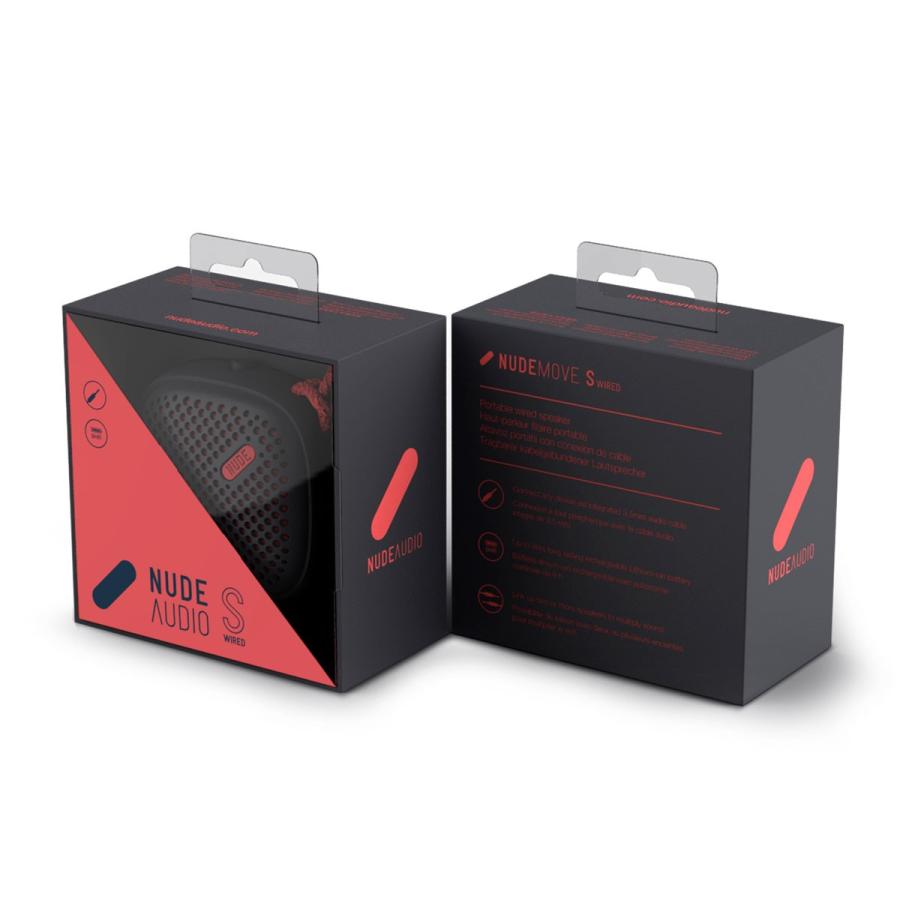 ポータブルスピーカー NudeAudio ムーブ S ワイヤード ポータブルスピーカー Move S Wired チャコール/コーラル | NUDE | 05