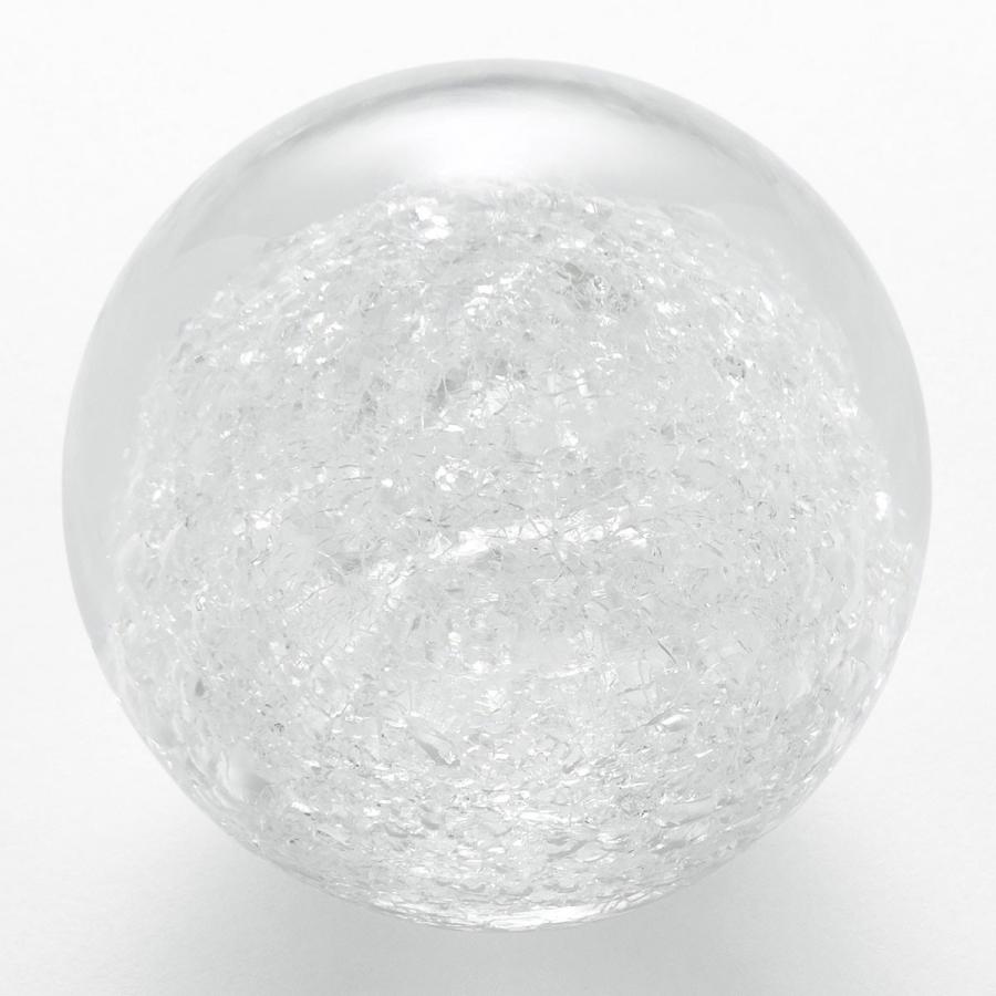 ペーパーウェイト SECCA 置物　ガラス工芸　ガラス細工 オブジェ 文鎮 ペーパーウェイト 雪花 セッカ 球型 Lサイズ SECCA 2 | 