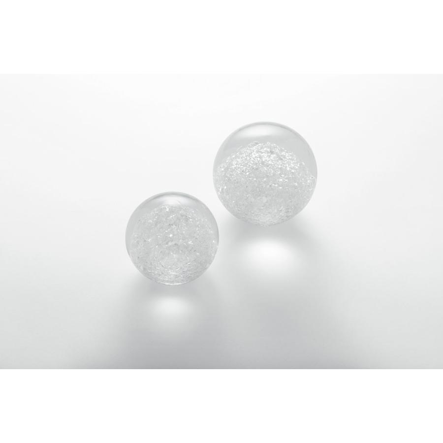 ペーパーウェイト SECCA 置物　ガラス工芸　ガラス細工 オブジェ 文鎮 ペーパーウェイト 雪花 セッカ 球型 Lサイズ SECCA 2 |  | 02