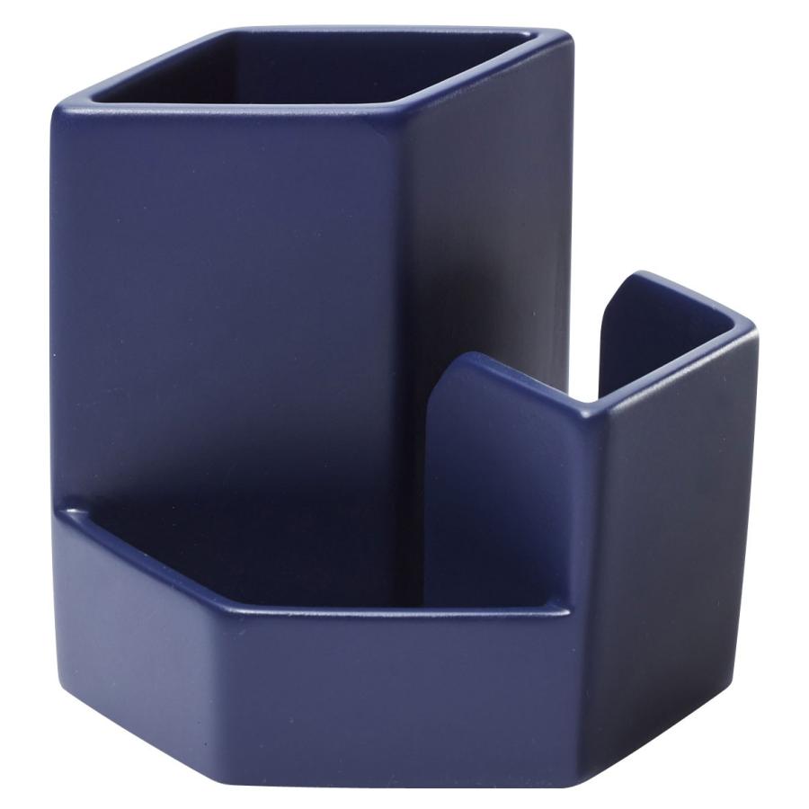 マルチスタンド ideaco ロッカ ペンスタンド リモコンスタンド リモコン収納 イデアコ マルチスタンド Rokka マットネイビー | 