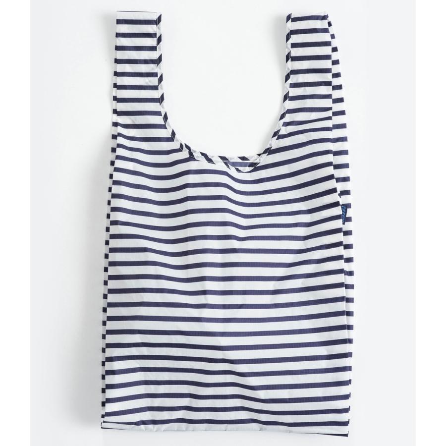 エコバッグ BAGGU 正規品 BIG BAGGU 収納ポーチ 大きめ 折りたたみ ショッピングバッグ バグゥ ビッグバグゥ ホワイトxネイビー | 