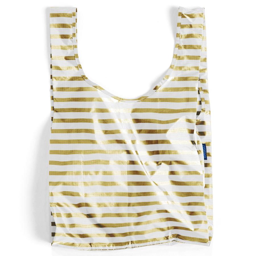 エコバッグ BAGGU 正規品 STANDARD BAGGU 折りたたみ ショッピングバッグ バグゥ スタンダード バグゥ 日本限定 ホワイトxゴールド | 