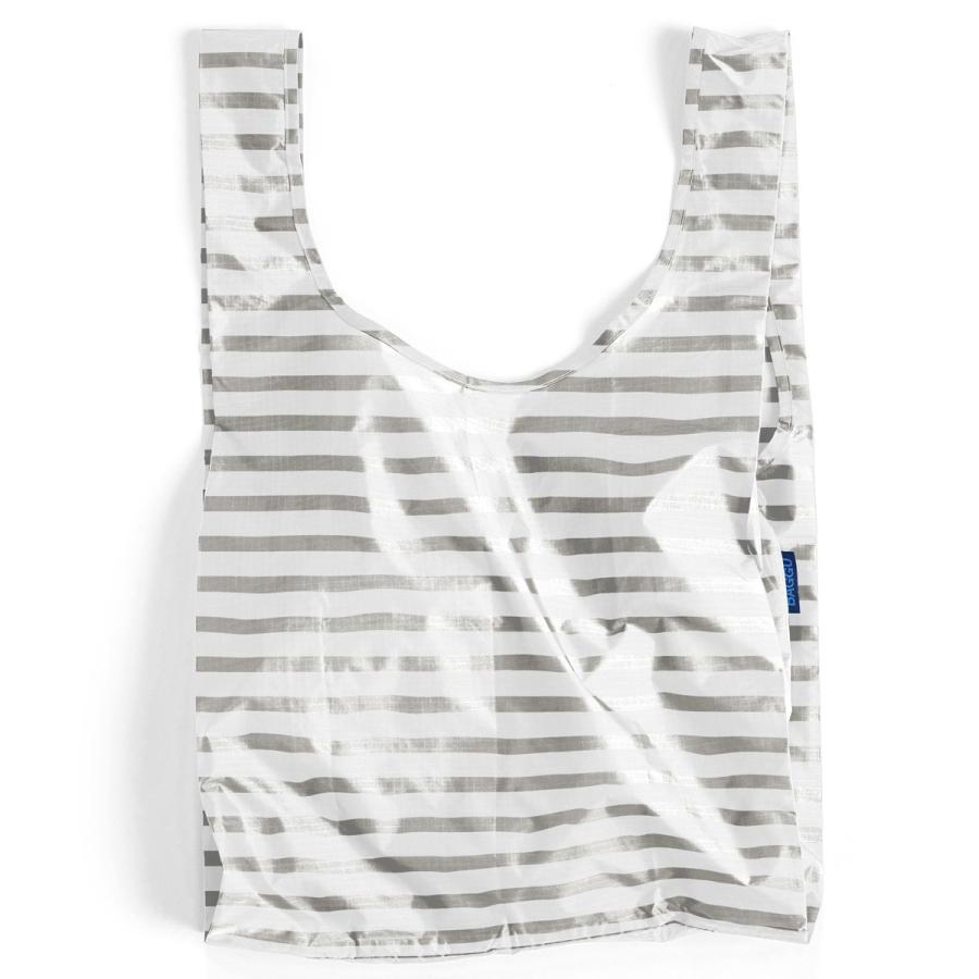 エコバッグ BAGGU 正規品 STANDARD BAGGU 折りたたみ ショッピングバッグ バグゥ スタンダード バグゥ 日本限定 ホワイトxシルバー | 