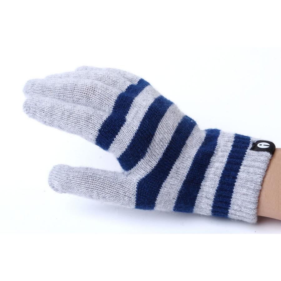 スマホ手袋 iTouch Gloves Sサイズ タッチパネル操作 スマートフォン対応 スマホ対応 アイタッチグローブ ストライプ ライトグレーxネイビー |  | 01