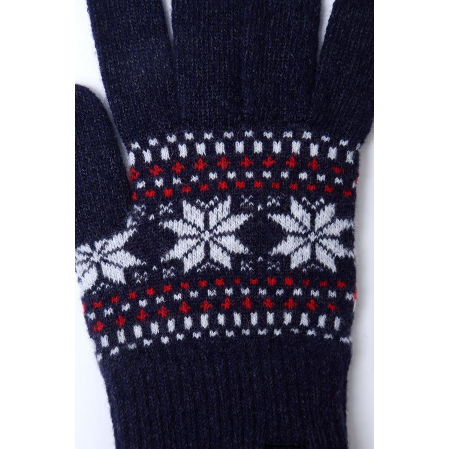 スマホ手袋 iTouch Gloves Sサイズ タッチパネル操作 スマートフォン対応 ウール スマホ対応手袋 アイタッチグローブ ジャカード ネイビー |  | 02