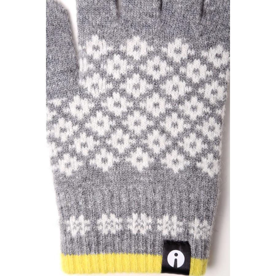 スマホ手袋 iTouch Gloves Sサイズ タッチパネル操作 スマートフォン対応 ウール スマホ対応手袋 アイタッチグローブ ダイヤ ライトグレー |  | 02
