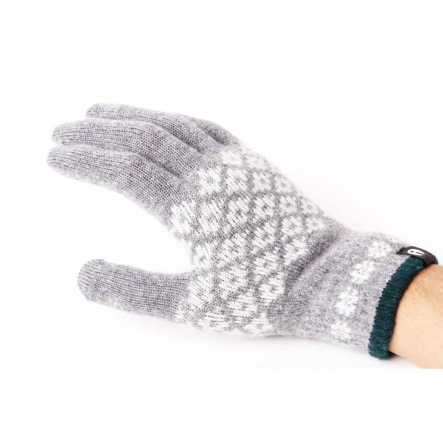 スマホ手袋 iTouch Gloves Lサイズ タッチパネル操作 スマートフォン対応 ウール スマホ対応手袋 アイタッチグローブ ダイヤ ライトグレー |  | 01