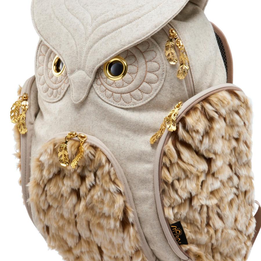 MORN CREATIONS ミミズククラシック フランネル ファー リュック