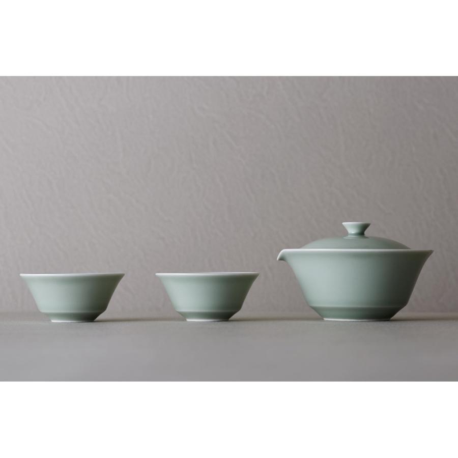 急須 WDH 宝瓶と湯呑み2個セット ティーポット 急須セット ダブリューディーエイチ 波佐見焼 青磁 | 