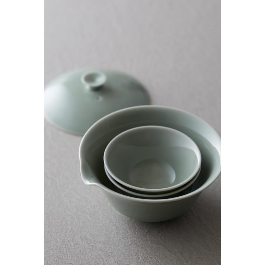 急須 WDH 宝瓶と湯呑み2個セット ティーポット 急須セット ダブリューディーエイチ 波佐見焼 青磁 |  | 02