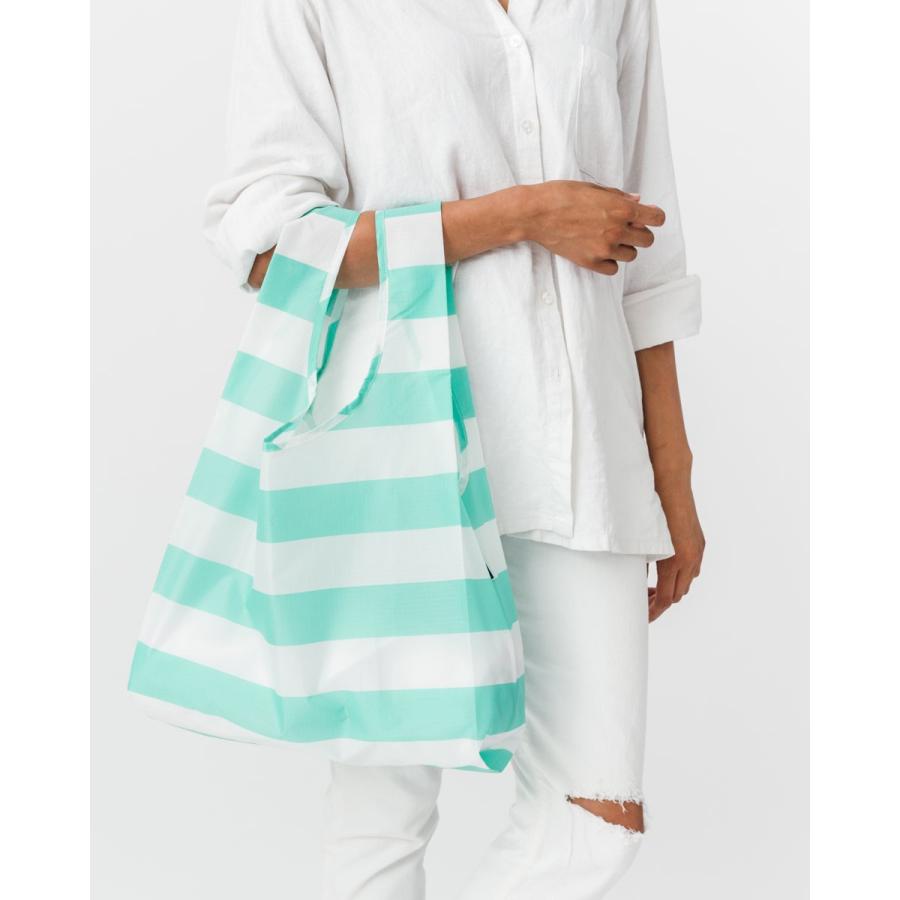 エコバッグ BAGGU 正規品 STANDARD BAGGU 折りたたみ ショッピングバッグ バグゥ スタンダード ストライプ ミントxホワイト |  | 02