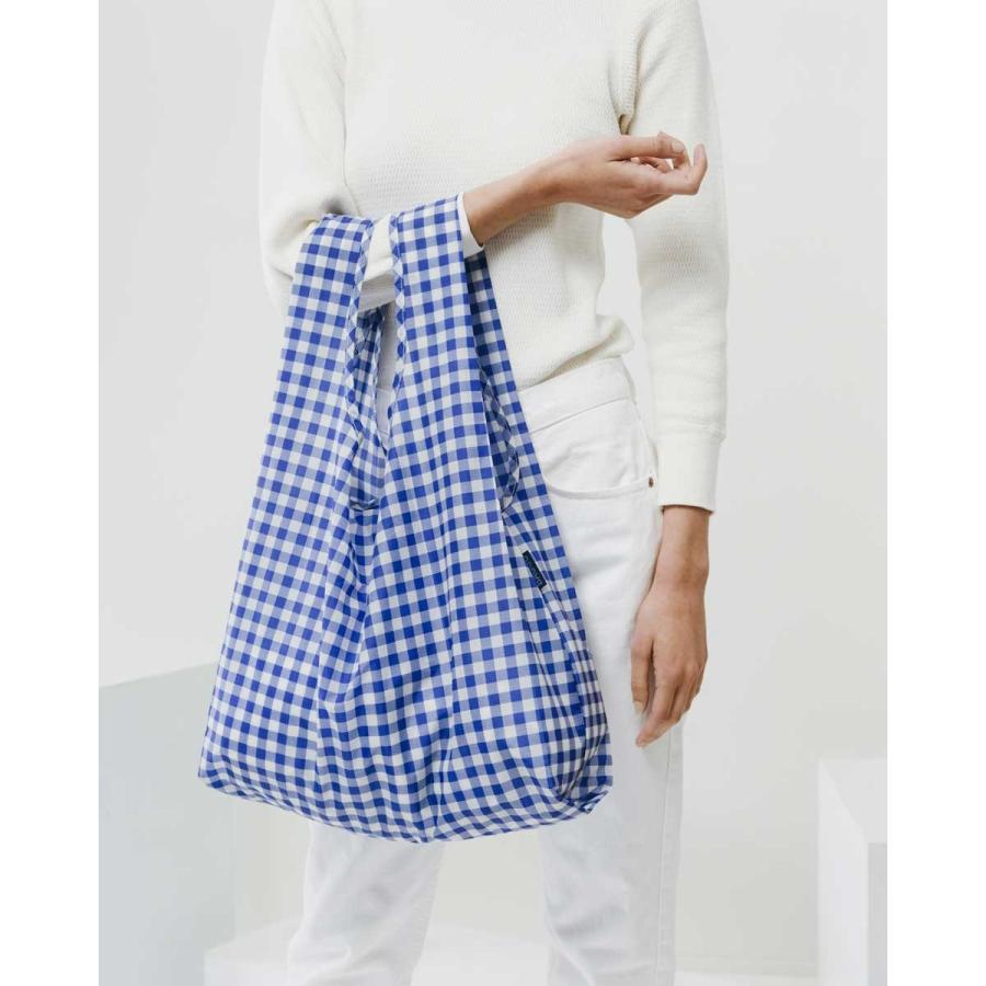 エコバッグ BAGGU 正規品 STANDARD BAGGU 収納ポーチ 折りたたみ ショッピングバッグ バグゥ スタンダード ギンガムブルー | BAGGU | 03