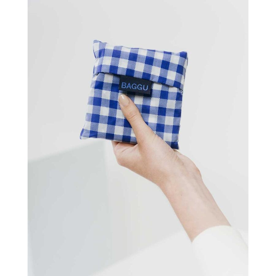 エコバッグ BAGGU 正規品 STANDARD BAGGU 収納ポーチ 折りたたみ ショッピングバッグ バグゥ スタンダード ギンガムブルー | BAGGU | 04