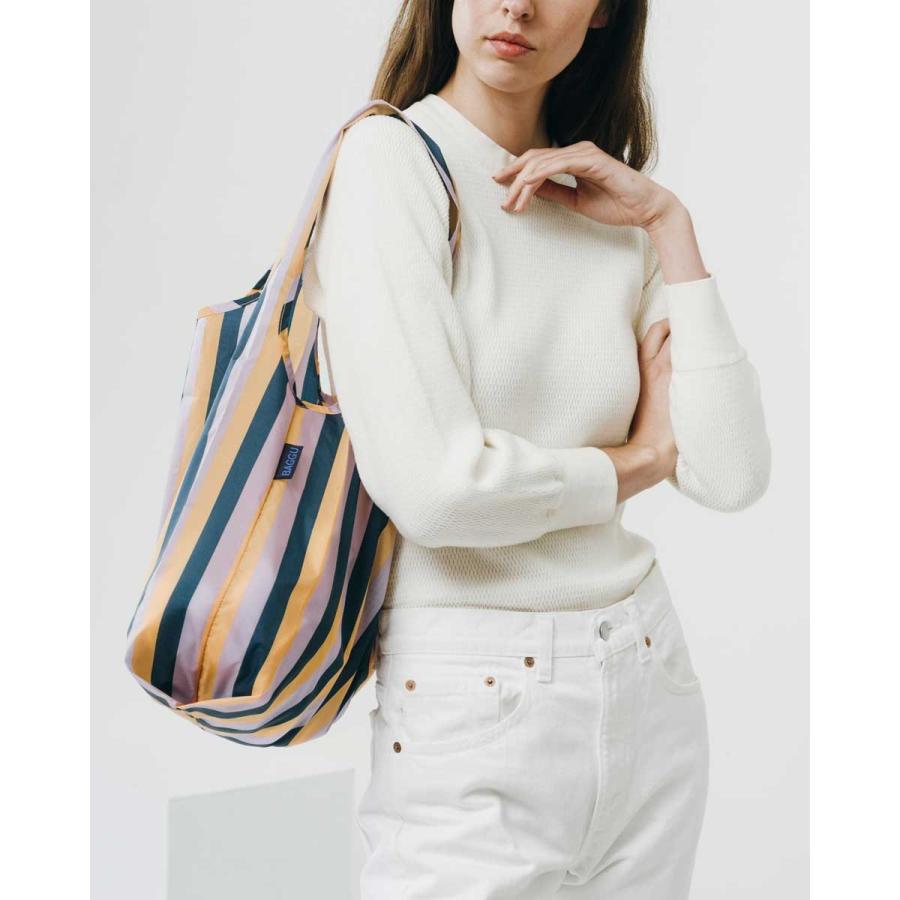 エコバッグ BAGGU 正規品 STANDARD BAGGU 収納ポーチ 折りたたみ ショッピングバッグ バグゥ スタンダード 90年代ストライプA | BAGGU | 02