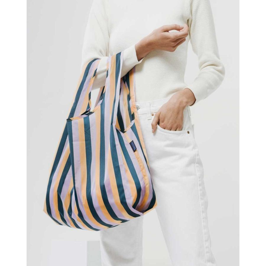 エコバッグ BAGGU 正規品 STANDARD BAGGU 収納ポーチ 折りたたみ ショッピングバッグ バグゥ スタンダード 90年代ストライプA | BAGGU | 03