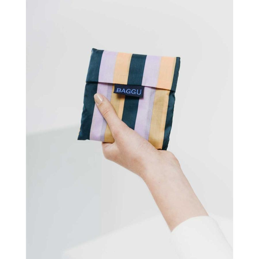 エコバッグ BAGGU 正規品 STANDARD BAGGU 収納ポーチ 折りたたみ ショッピングバッグ バグゥ スタンダード 90年代ストライプA | BAGGU | 04
