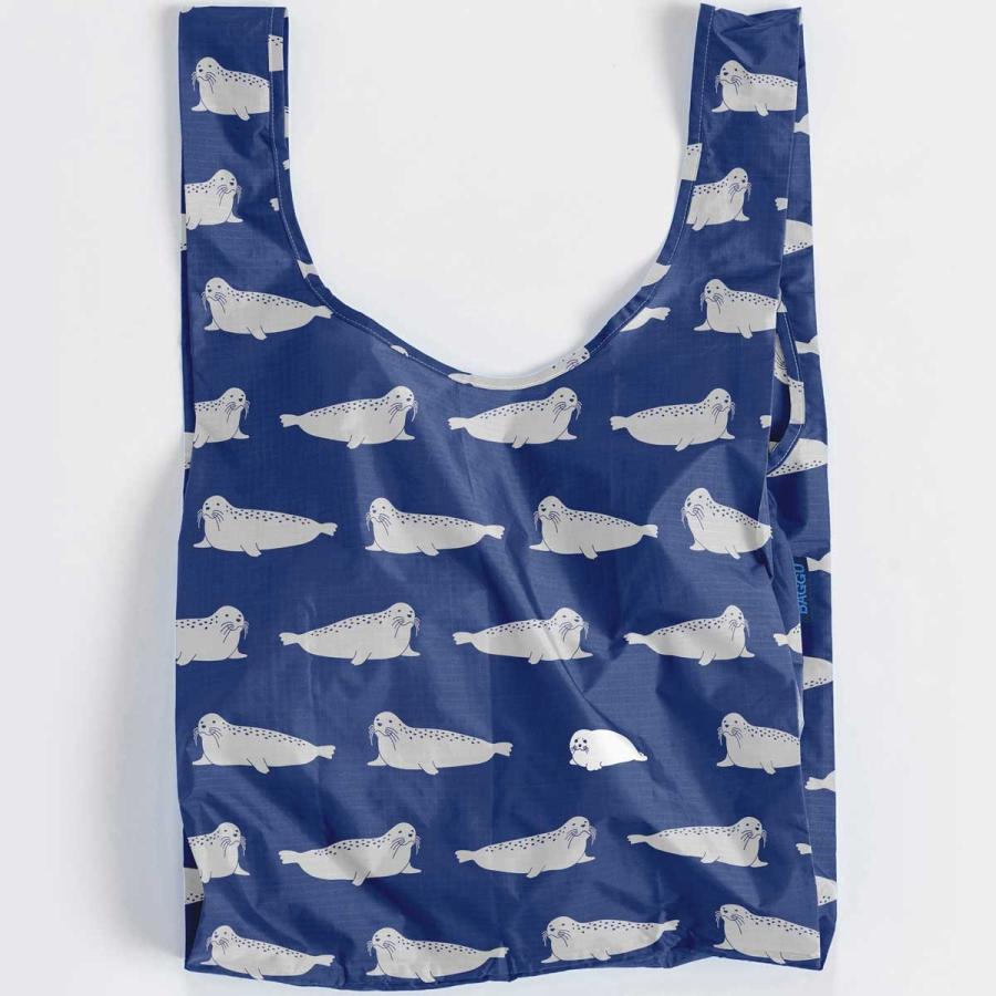 エコバッグ BAGGU 正規品 STANDARD BAGGU 収納ポーチ 折りたたみ ショッピングバッグ バグゥ スタンダード 日本限定モデル アザラシ | BAGGU