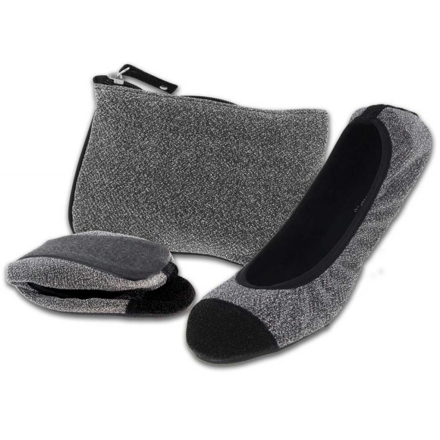 携帯シューズ FITKICKS サイドキックス Lサイズ ルームシューズ レディース 収納ポーチ 携帯スリッパ フィットキックス SIDEKICKS L エナジーシルバー |  | 01