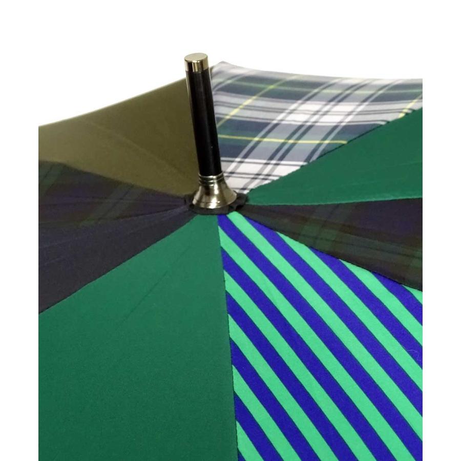 傘 +RING coco 65cm メンズ おしゃれ 雨傘 プラスリング 長傘 男性用 T282 タータンチェック グリーン |  | 02