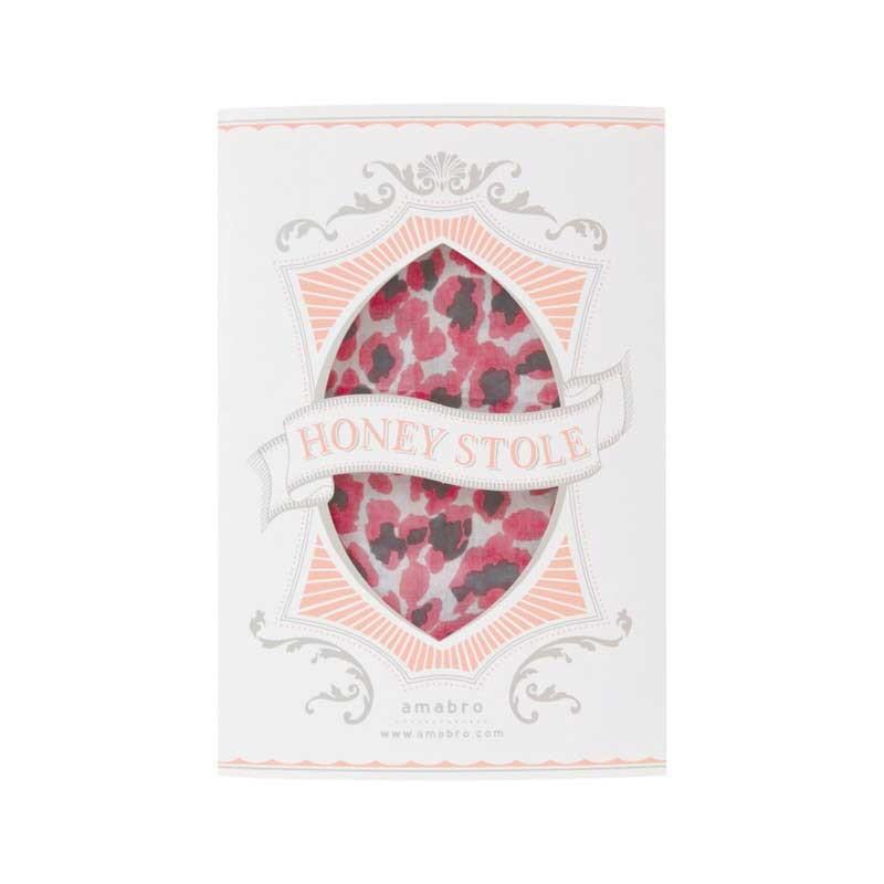 ストール amabro ハニーストール アマブロ HONEY STOLE 子ども・大人兼用 親子ペアルック レオパード |  | 01