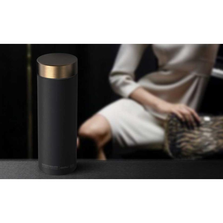 水筒 asobu ファッションボトル LE BATON 500ml ステンレスボトル 直飲み 保温保冷 ドリンクボトル アソブ トラベルボトル ル・バトン ブラック ゴールド |  | 01