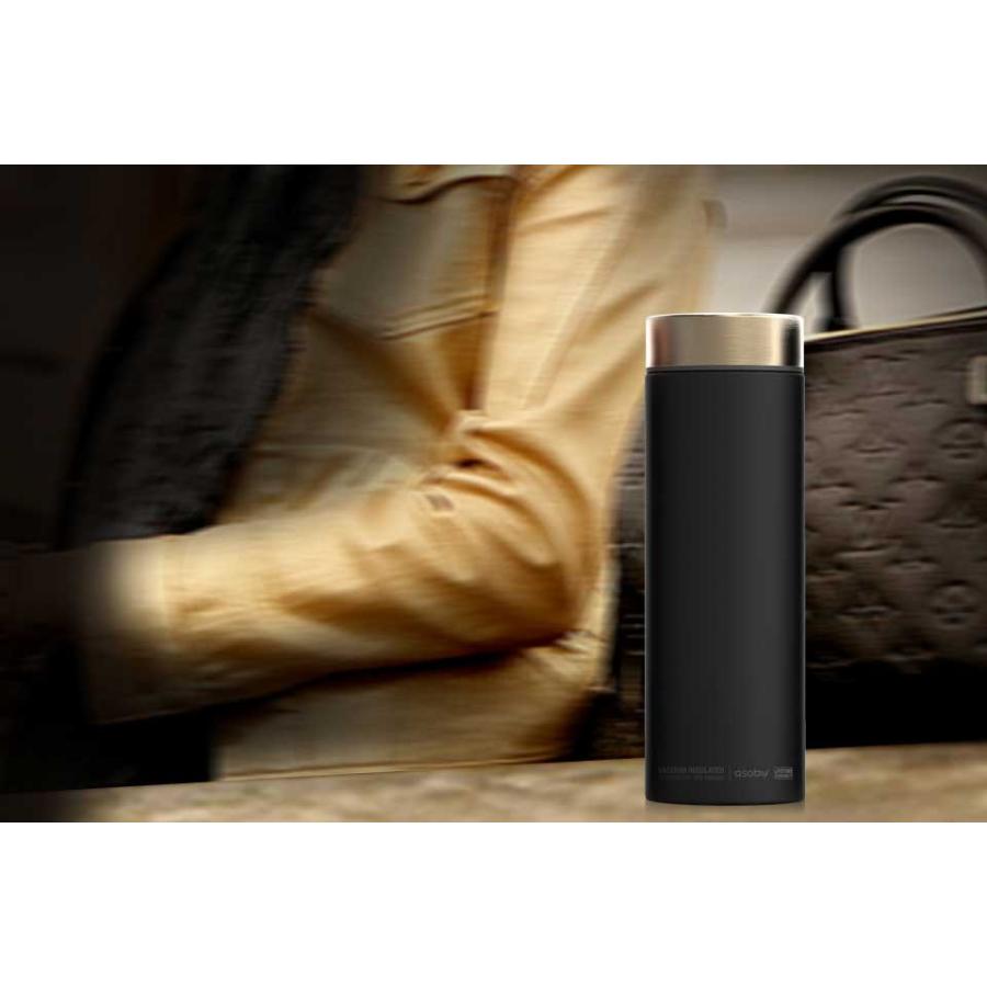 水筒 asobu ファッションボトル LE BATON 500ml ステンレスボトル 直飲み 保温保冷 ドリンクボトル アソブ トラベルボトル ル・バトン ブラック シルバー |  | 02