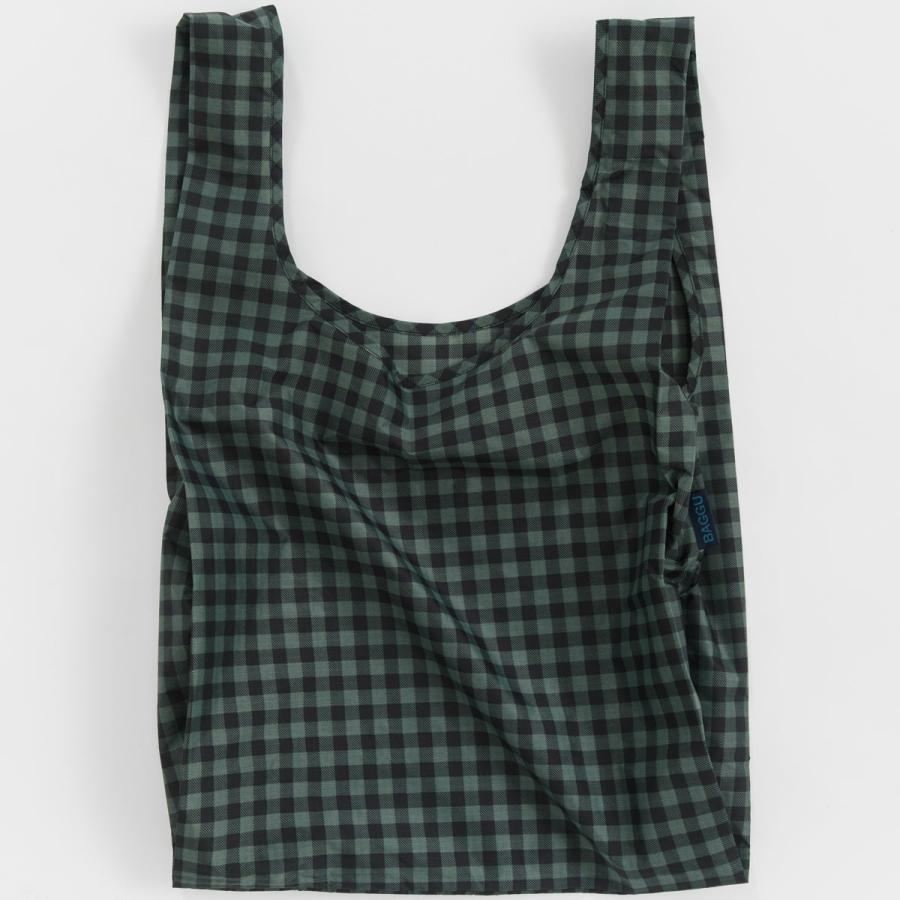 エコバッグ BAGGU 正規品 STANDARD BAGGU 無地・模様 折りたたみ ショッピングバッグ バグゥ スタンダードバグゥ グリーンギンガムチェック | BAGGU