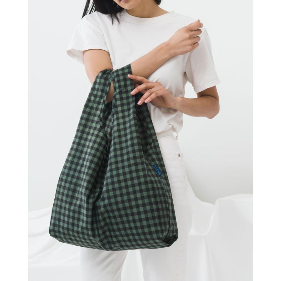 エコバッグ BAGGU 正規品 STANDARD BAGGU 無地・模様 折りたたみ ショッピングバッグ バグゥ スタンダードバグゥ グリーンギンガムチェック | BAGGU | 01