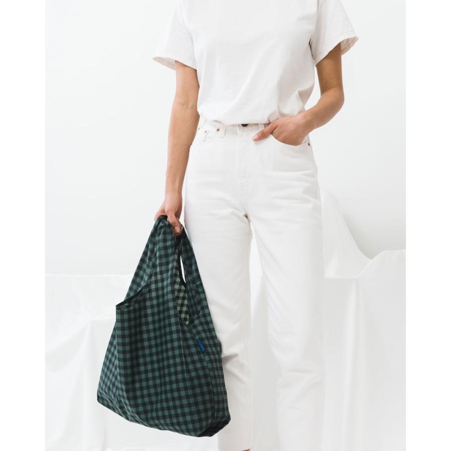 エコバッグ BAGGU 正規品 STANDARD BAGGU 無地・模様 折りたたみ ショッピングバッグ バグゥ スタンダードバグゥ グリーンギンガムチェック | BAGGU | 02