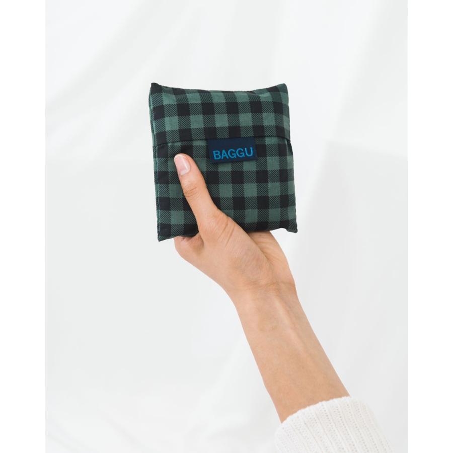 エコバッグ BAGGU 正規品 STANDARD BAGGU 無地・模様 折りたたみ ショッピングバッグ バグゥ スタンダードバグゥ グリーンギンガムチェック | BAGGU | 03