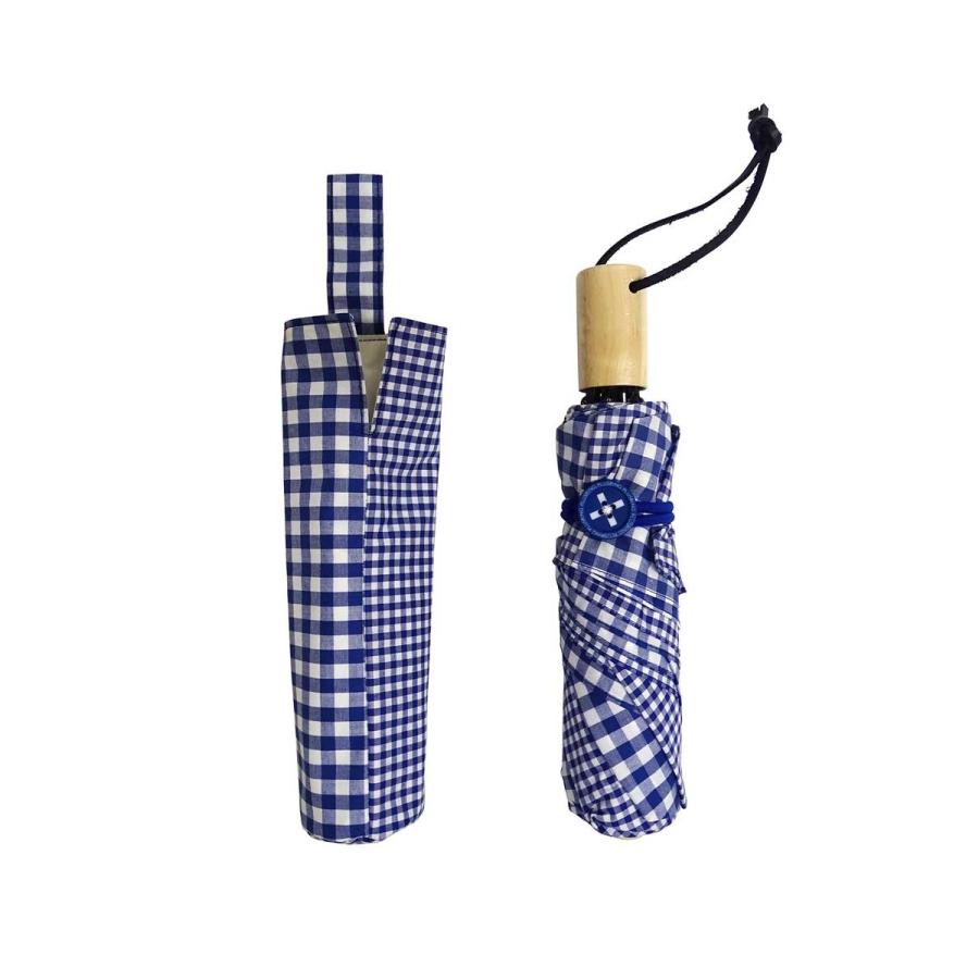 晴雨兼用傘 +RING coco 50cm 折りたたみ傘 レディース 折り畳み傘 日傘 雨傘 日傘 雨傘 プラスリング 折傘 女性用 T668 ギンガムブルー |  | 05