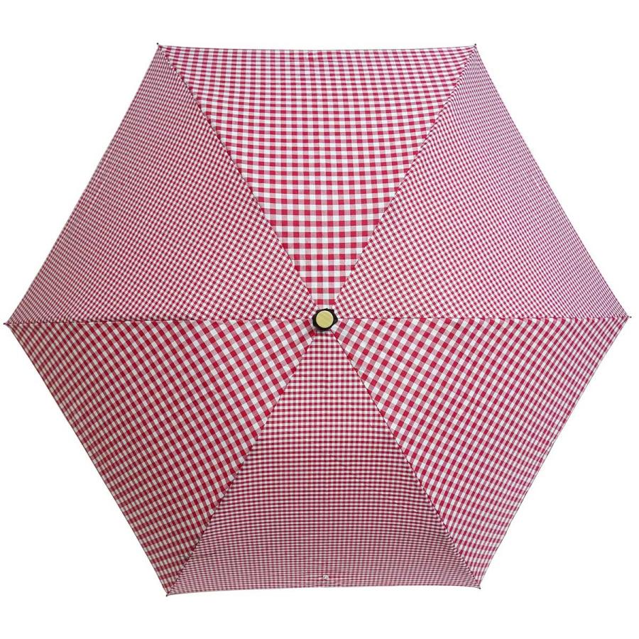 晴雨兼用傘 +RING coco 50cm 折りたたみ傘 レディース 折り畳み傘 日傘 雨傘 日傘 雨傘 プラスリング 折傘 女性用 T670 ギンガムレッド | 