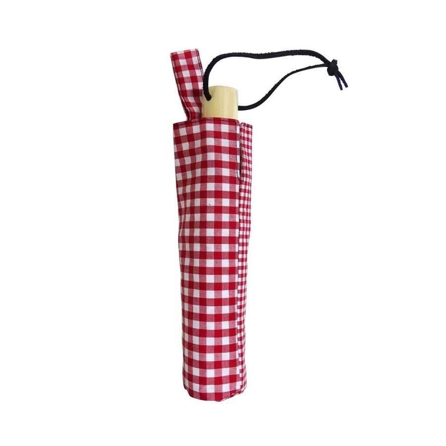 晴雨兼用傘 +RING coco 50cm 折りたたみ傘 レディース 折り畳み傘 日傘 雨傘 日傘 雨傘 プラスリング 折傘 女性用 T670 ギンガムレッド |  | 04