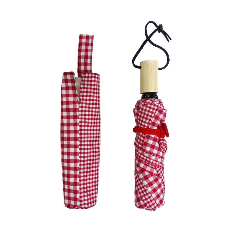 晴雨兼用傘 +RING coco 50cm 折りたたみ傘 レディース 折り畳み傘 日傘 雨傘 日傘 雨傘 プラスリング 折傘 女性用 T670 ギンガムレッド |  | 05