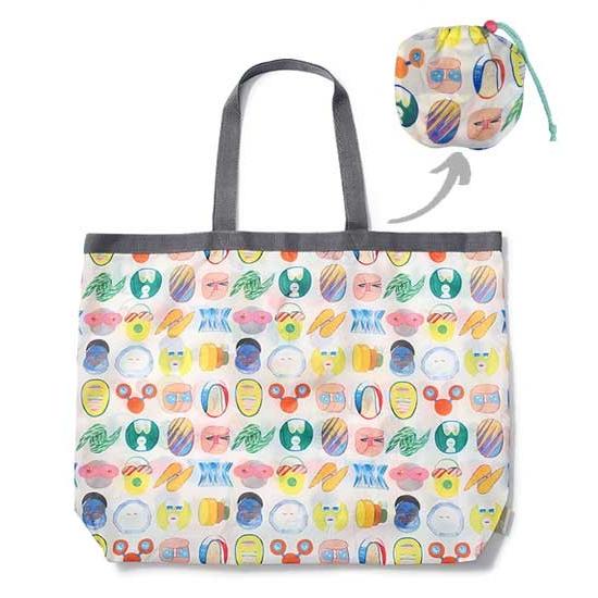 エコバッグ ルートート x 横山裕一 ネオ漫画トート おしゃれ 折りたたみ ショッピングバッグ ROOTOTE トートバッグ 野獣とわたしたち GRANDE グランデ | ROOTOTE | 02