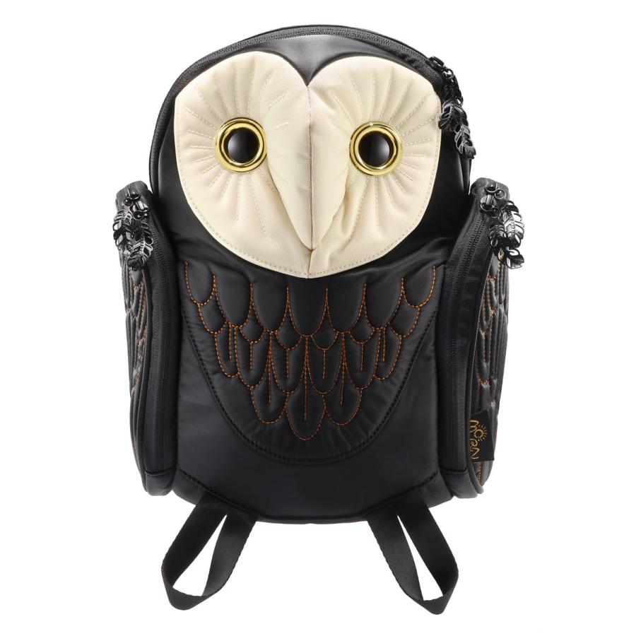 リュック MORN CREATIONS メンフクロウ バックパック レディース 動物バッグ 女性用 レディース リュックサック モーンクリエイションズ フクロウ ブラック |  | 01
