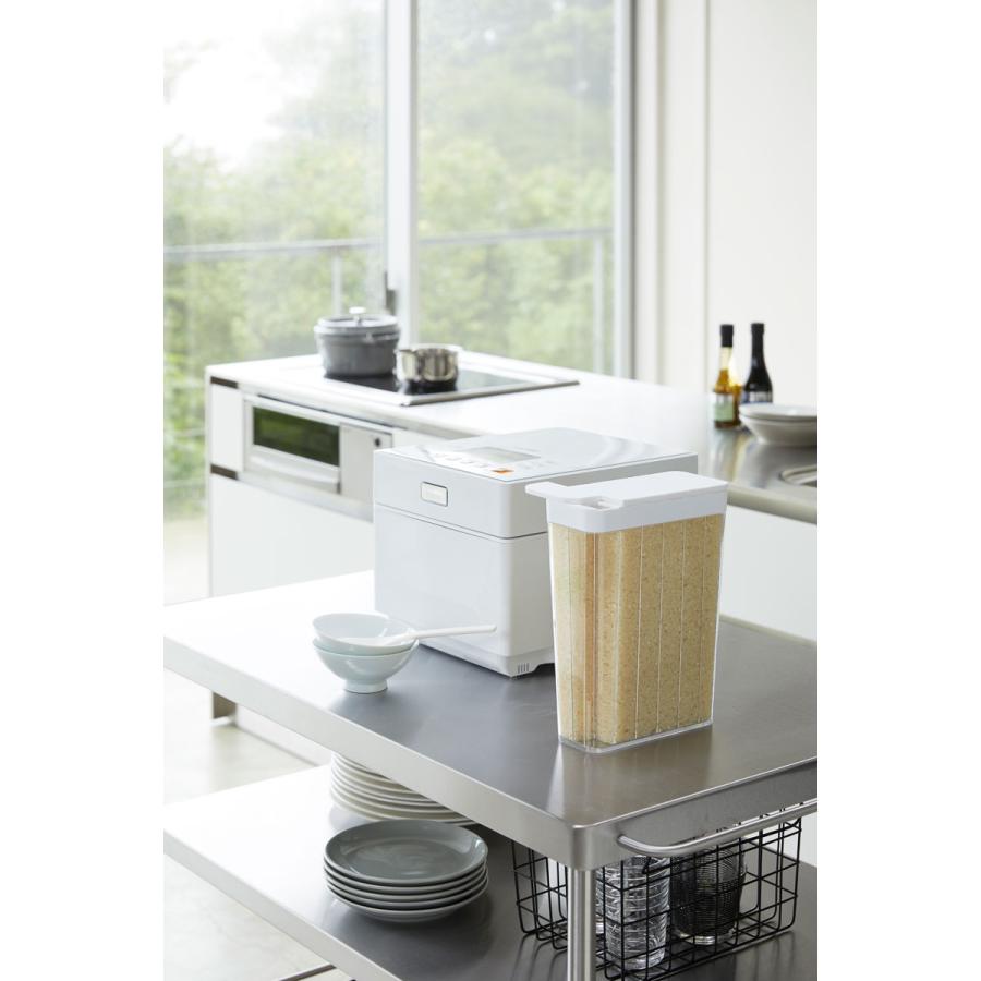 米びつ 正規品 TOWER タワー 1合分別 冷蔵庫用米びつ 野菜室 スリム 簡単軽量 便利 機能的 ライスストッカー 冷蔵庫収納 山崎実業 ホワイト | tower | 03