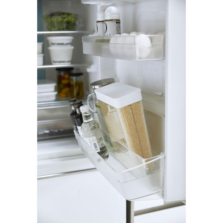 米びつ 正規品 TOWER タワー 1合分別 冷蔵庫用米びつ 野菜室 スリム 簡単軽量 便利 機能的 ライスストッカー 冷蔵庫収納 山崎実業 ホワイト | tower | 05