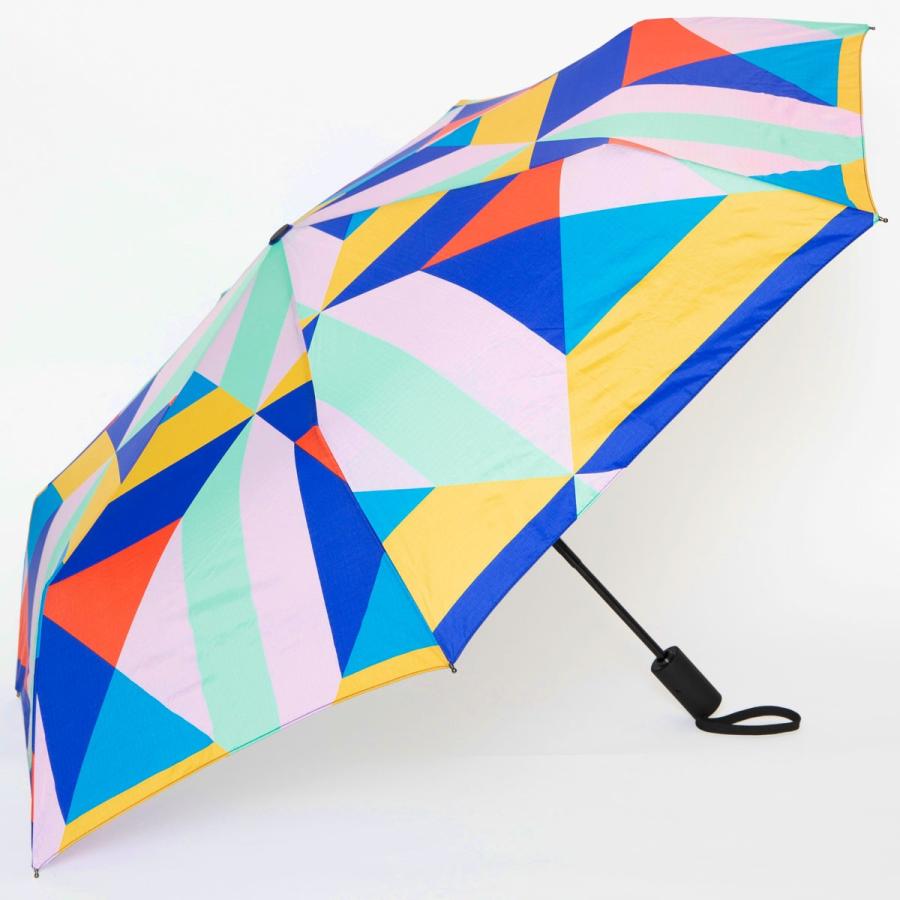 折りたたみ傘 BAGGU UMBRELLA AUTO レディース メンズ 男女兼用 自動開閉式 折り畳み傘 バグゥ アンブレラオート キルトブロック | BAGGU