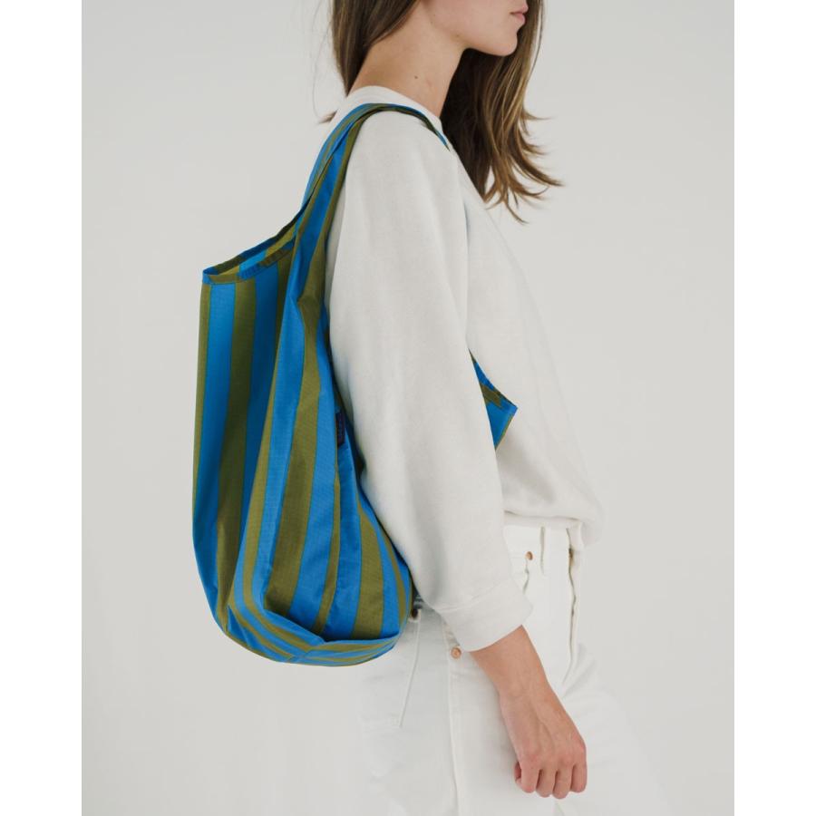 エコバッグ BAGGU 正規品 STANDARD BAGGU 模様シリーズ 定番サイズ 折りたたみ ショッピングバッグ バグゥ シアンストライプ | BAGGU | 01