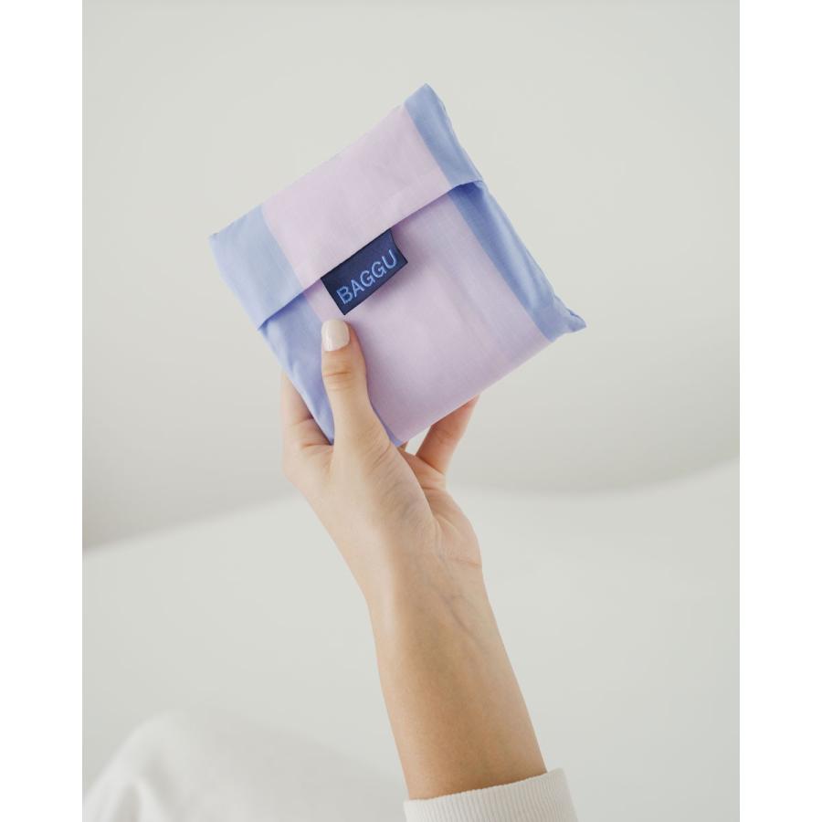 エコバッグ BAGGU 正規品 STANDARD BAGGU 模様シリーズ 定番サイズ 折りたたみ ショッピングバッグ バグゥ スカイブルーストライプ | BAGGU | 03