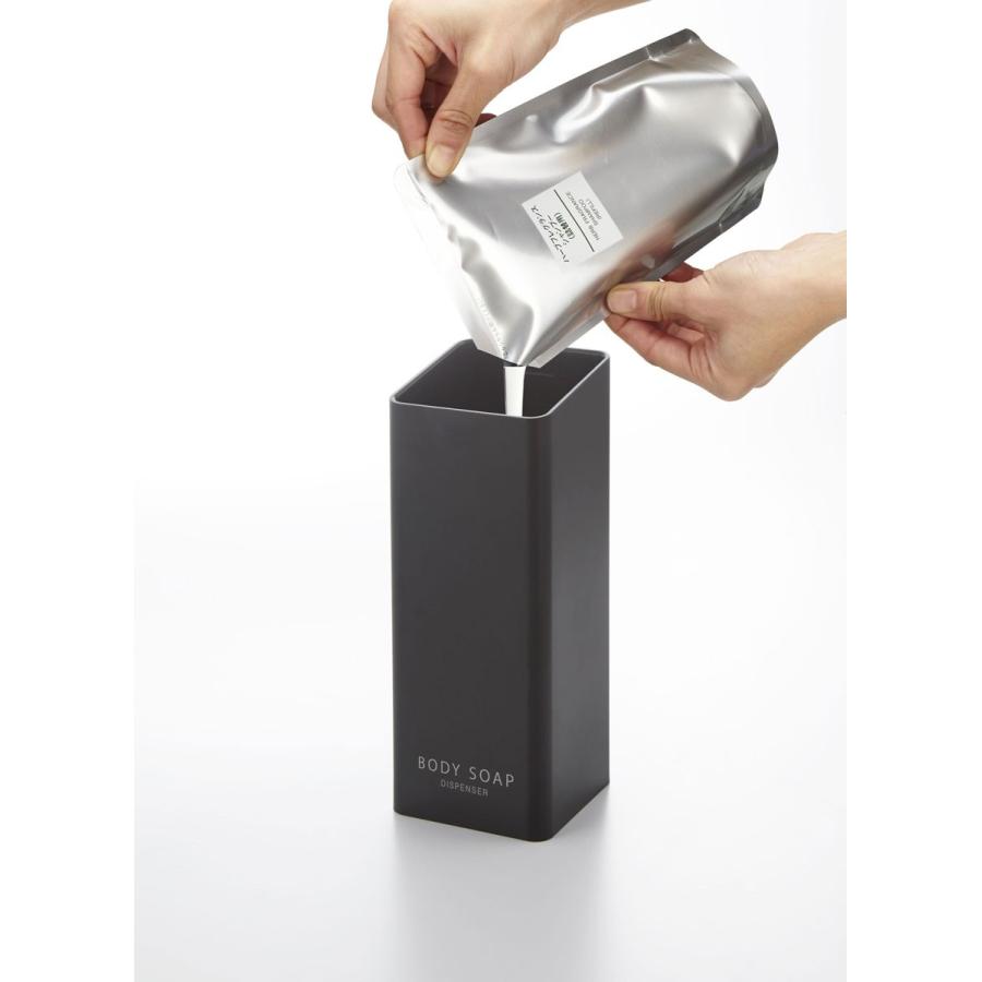ソープディスペンサー 正規品 TOWER タワー マグネットツーウェイディスペンサー 袋ごと ソープボトル 詰め替え用ボトル 山崎実業 コンディショナー ブラック | tower | 06
