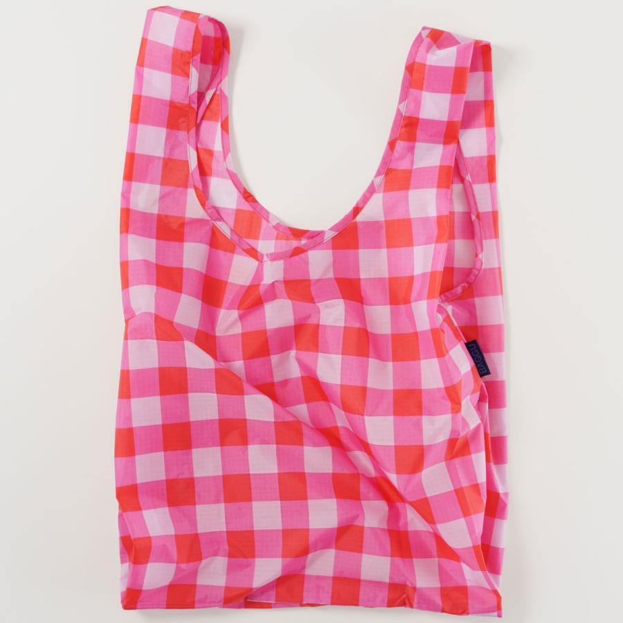 エコバッグ BAGGU 正規品 STANDARD BAGGU 模様シリーズ 定番サイズ 折りたたみ ショッピングバッグ バグゥ ビッグギンガムピンク | BAGGU