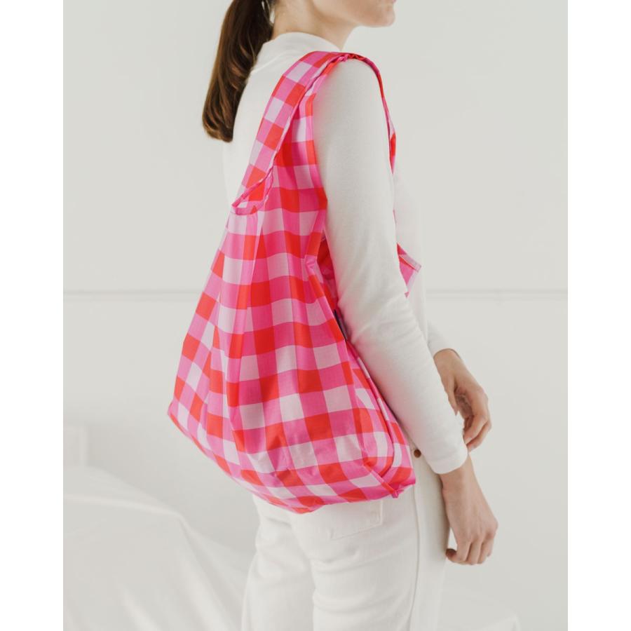 エコバッグ BAGGU 正規品 STANDARD BAGGU 模様シリーズ 定番サイズ 折りたたみ ショッピングバッグ バグゥ ビッグギンガムピンク | BAGGU | 02