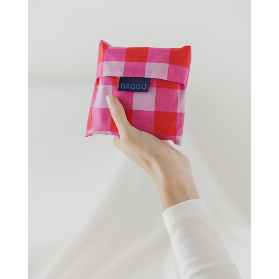 エコバッグ BAGGU 正規品 STANDARD BAGGU 模様シリーズ 定番サイズ 折りたたみ ショッピングバッグ バグゥ ビッグギンガムピンク | BAGGU | 03