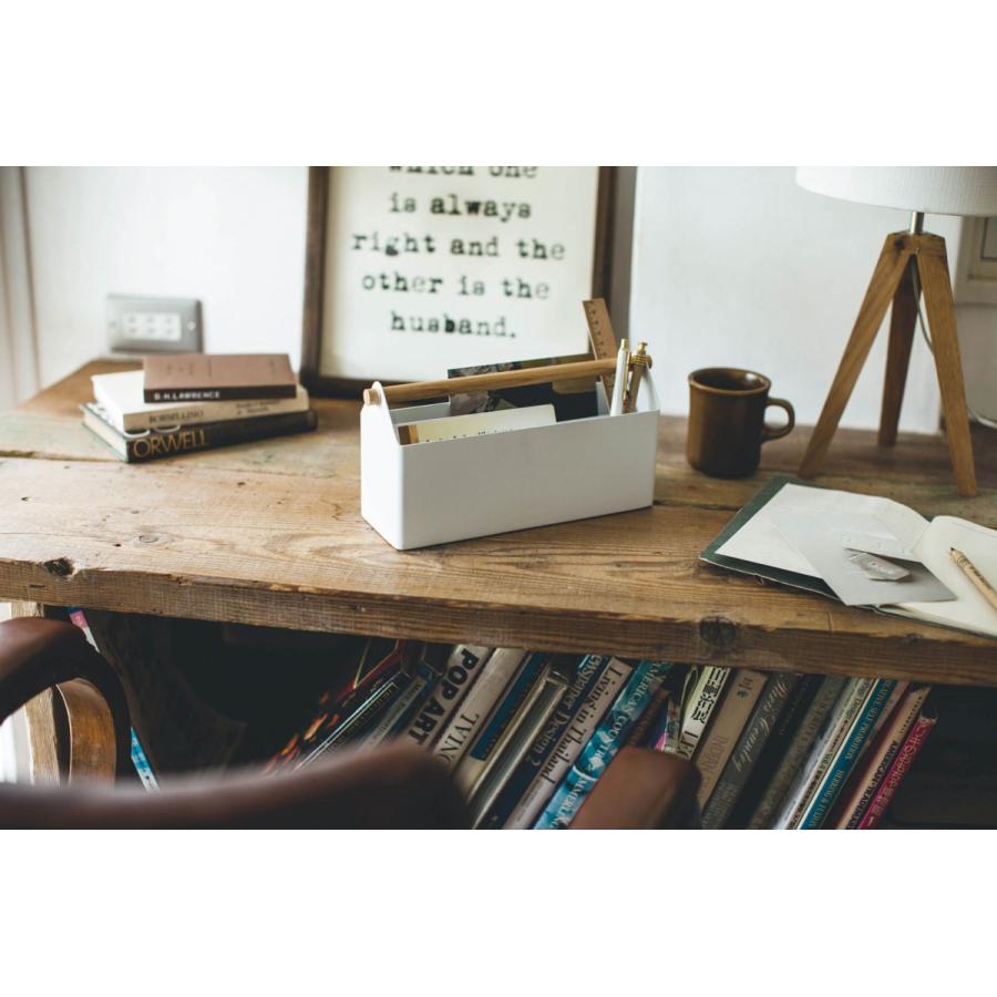 ペン立て 正規品 tosca ペン＆レタースタンド レターラック 仕切り付き ペンホルダー 山崎実業 ホワイト |  | 01