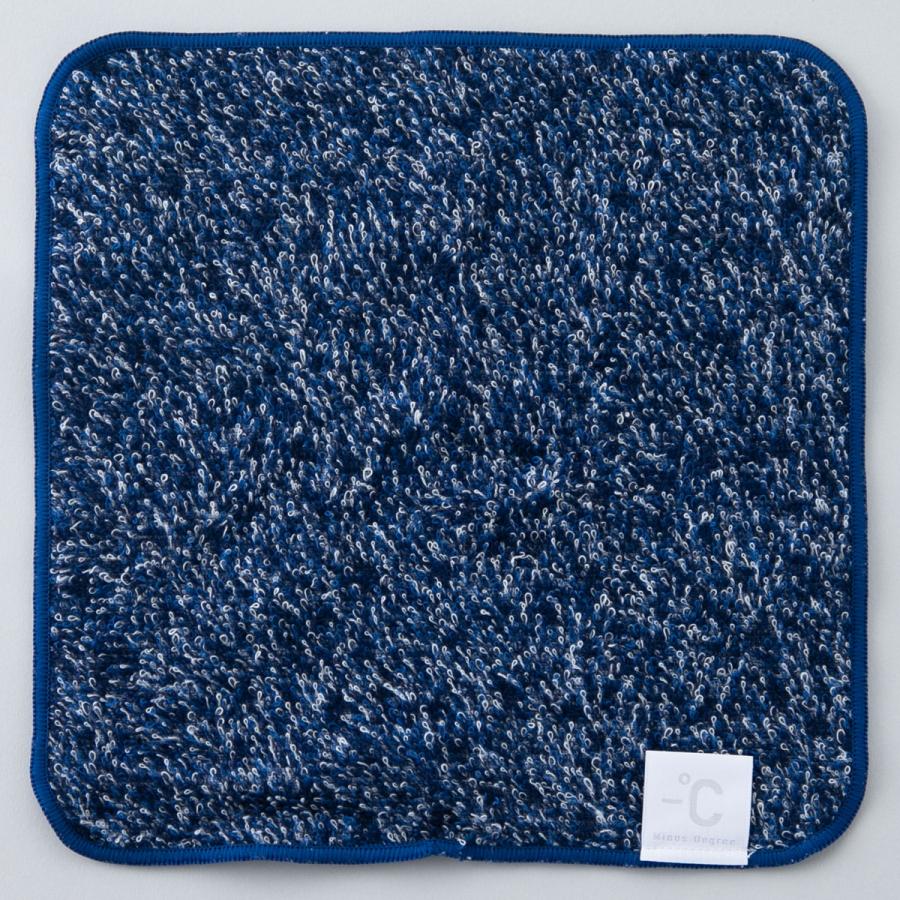 冷感タオル 100percent MINUS DEGREE - Prime 日本製 接触冷感素材ゼロクール ハンドタオル スポーツタオル 100％ 100パーセント ネイビー | 