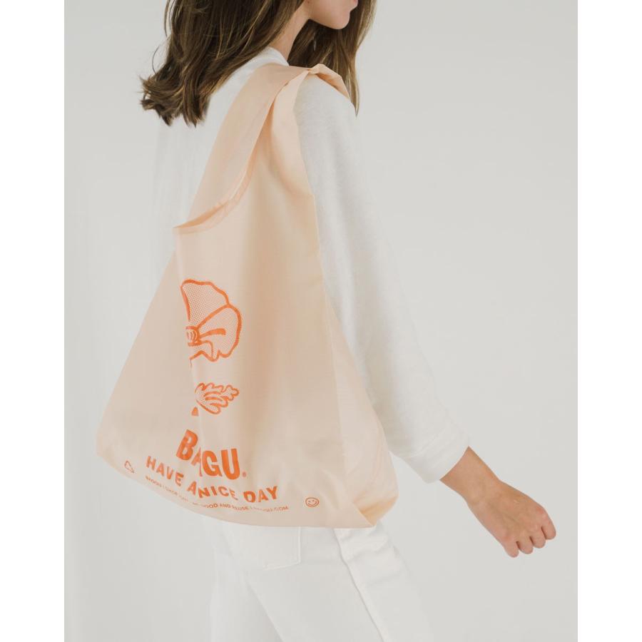 エコバッグ BAGGU 正規品 STANDARD BAGGU イラストシリーズ 定番サイズ 折りたたみ ショッピングバッグ バグゥ Thank You（ポピー） | BAGGU | 01
