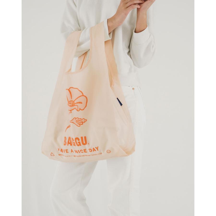 エコバッグ BAGGU 正規品 STANDARD BAGGU イラストシリーズ 定番サイズ 折りたたみ ショッピングバッグ バグゥ Thank You（ポピー） | BAGGU | 02